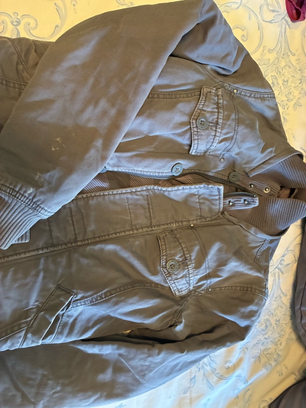 TNA Women's Bomber Jacket in Taupe